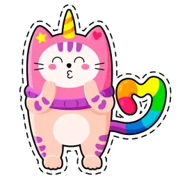 Кот-единорог sticker 10