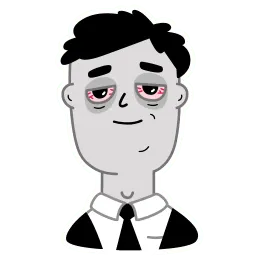 Уставший человек Telegram sticker pack