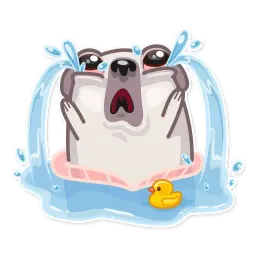 Water Pug sticker 2
