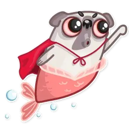 Water Pug sticker 12