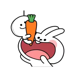 Белый кролик Telegram sticker pack