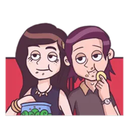 Young & Cool Couple sticker 11