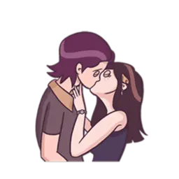 Young & Cool Couple sticker 8