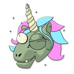 Единорог-зомби sticker 9