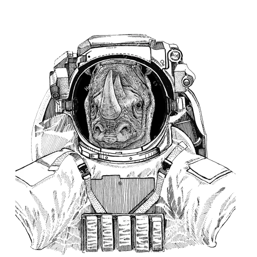 Animals in Space @mybeststickers sticker 12
