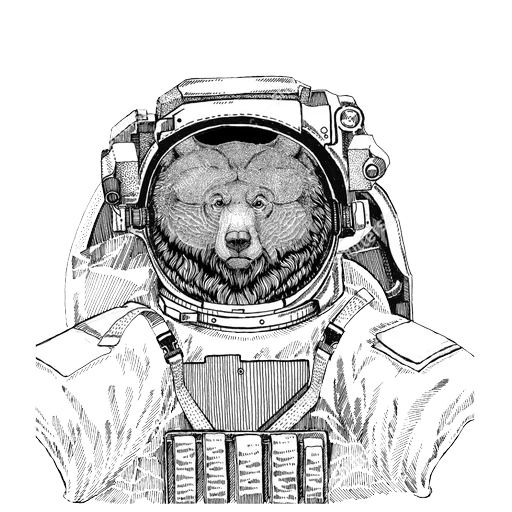 Animals in Space @mybeststickers sticker 3