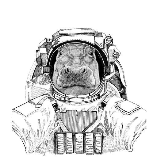 Animals in Space @mybeststickers sticker 4