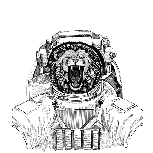 Animals in Space @mybeststickers sticker 7
