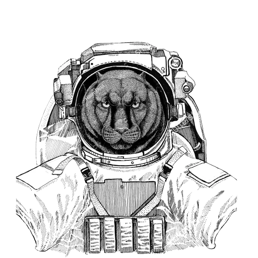 Animals in Space @mybeststickers sticker 9