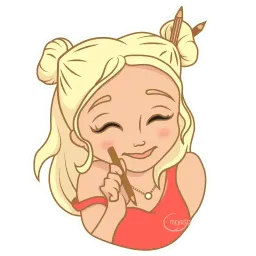 Artist girl Telegram sticker pack