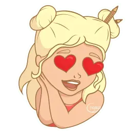 Artist girl sticker 2