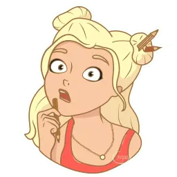 Artist girl sticker 3