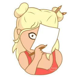 Artist girl sticker 6