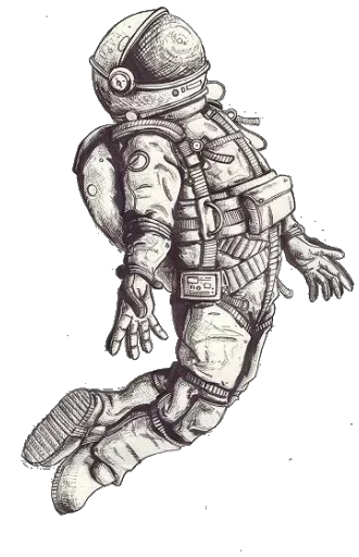 Astronautas varios sticker 11