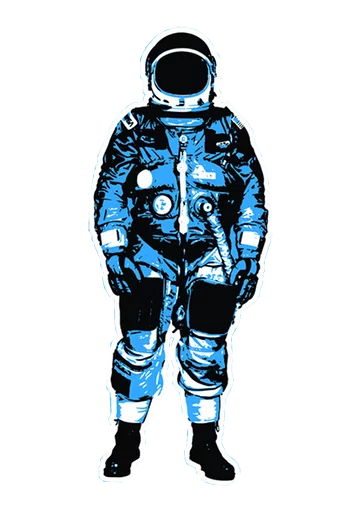Astronautas varios sticker 3