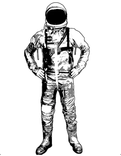 Astronautas varios sticker 6