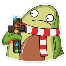 Праздничный Авокадик sticker 5