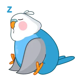 Голубой птенчик sticker 2
