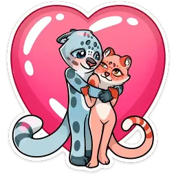 Кошачьи нежности :: @stickroom Telegram sticker pack