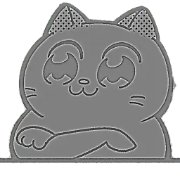 Catting cat sticker 3