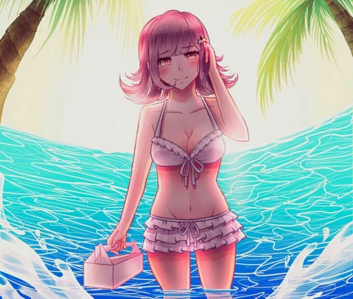Chiaki Nanami-Swimsuit @BigRedRidingHood sticker 12