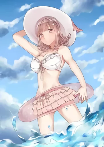 Chiaki Nanami-Swimsuit @BigRedRidingHood sticker 8
