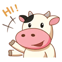 Momo Cow Telegram sticker pack