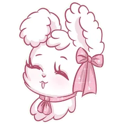White rabbit (@Valeria_Fills_art) Telegram sticker pack