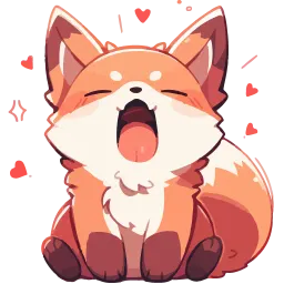 Cute Foxes cuteenotart sticker 12