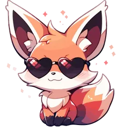 Cute Foxes cuteenotart sticker 7