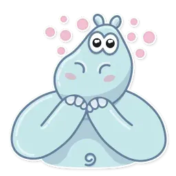 hippo sticker 5