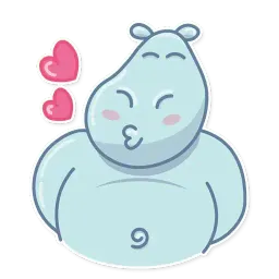 hippo sticker 9