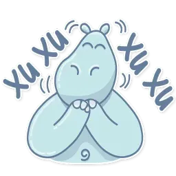 hippo sticker 10