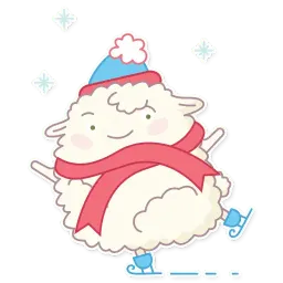 Cute Sheep sticker 2