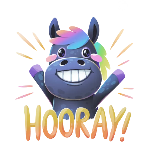 Rainbow Horse Telegram sticker pack
