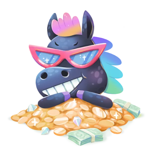 Rainbow Horse sticker 2