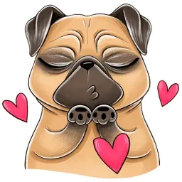 Мопс sticker 3