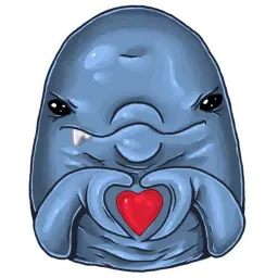 Dolphin alcoholic @dailyponer Telegram sticker pack