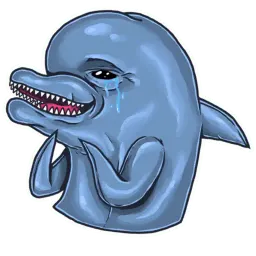 Dolphin alcoholic @dailyponer sticker 2