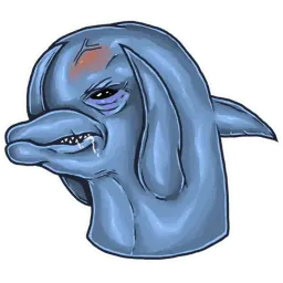 Dolphin alcoholic @dailyponer sticker 4