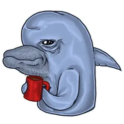 Dolphin alcoholic @dailyponer sticker 7