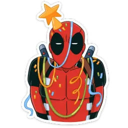 Дэдпул и Новый год sticker 3