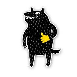 Волк sticker 3