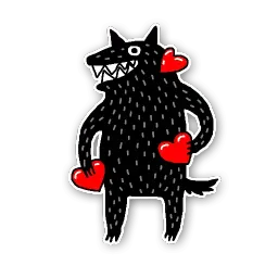 Волк sticker 4