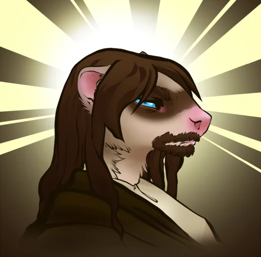 Ferret Jesus sticker 4