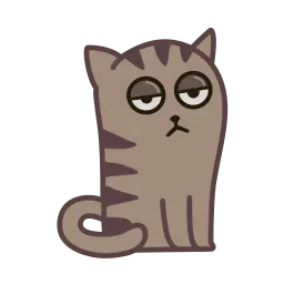 Fixel the Snob Cat sticker 2