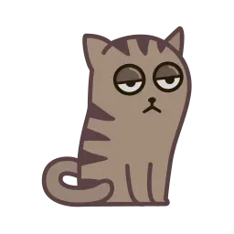 Fixel the Snob Cat sticker 5