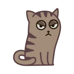 Fixel the Snob Cat sticker 6