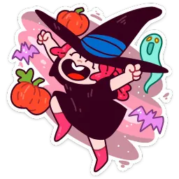Имбирная ведьмочка :: @stickroom Telegram sticker pack