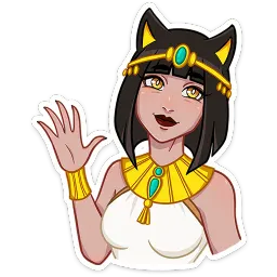 Богиня Баст София Стренина Telegram sticker pack